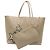 Borsa Tote Rochas in pelle beige - vista 5