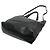 Tote Bolsa de ombro de couro feminina com logo triangular Prada Preto - vista 2