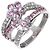 Autre Marque Diamantring mit rosa Saphir Pt900