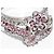 Autre Marque Diamantring mit rosa Saphir Pt900 - Ansicht 5