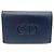 Dior Leather Card Case Navy Red Blue
