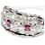 Autre Marque Pt900 Rubin-Diamant-Ring - Ansicht 5