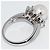 Autre Marque Pt900 Perlenring mit Diamant 0,28 ct - Ansicht 3