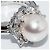 Autre Marque Pt900 Perlenring mit Diamant 0,28 ct - Ansicht 5