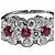 Autre Marque Pt900 Ruby Diamond Ring - view 5