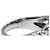 Autre Marque Herzring aus Pt900-Platin mit Saphir von 0,44 ct und Diamant von 0,85 ct, Größe 11 - Ansicht 3
