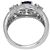 Autre Marque Herzring aus Pt900-Platin mit Saphir von 0,44 ct und Diamant von 0,85 ct, Größe 11 - Ansicht 5
