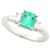 Autre Marque Platinring Pt900 mit Smaragd 1,06 ct und Melee-Diamanten 0,23 ct Grün