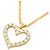 Autre Marque Collana a forma di cuore in diamante Royal Asscher K18YG 0,55 ct D'oro