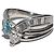 Autre Marque Pt900 Marquise-Schliff Diamant blauer Diamantring - Ansicht 5