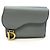 Billetera compacta de cuero Saddle de Dior Gris