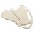 Hermès Luva de bebê 100% cashmere Hermes Chapéu 2 em 1 Off White Fora de branco - vista 3