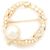 Autre Marque Spilla in perle e diamanti MIKIMOTO in oro giallo 18K 11,8mm D1,64ct D'oro
