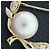 Autre Marque Spilla in perle e diamanti MIKIMOTO in oro giallo 18K 11,8mm D1,64ct D'oro - vista 9