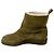 Stivaletti in suede foderati in shearling verde oliva Tamara Mellon - vista 3