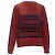 Chanel 2017 Gabrielle Velvet Print Roter Baumwollfleece Pullover Fr40 M