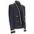 Balmain Navy Cotton Velvet Military Shawl Collar Double Breasted Jacket Eu52