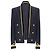 Balmain Navy Cotton Velvet Military Shawl Collar Double Breasted Jacket Eu52 - view 4