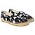Timeless Mocasines espadrilles en tweed negro con estampado de pintura salpicada y logo CC de Chanel - vista 4