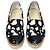 Timeless Mocasines espadrilles en tweed negro con estampado de pintura salpicada y logo CC de Chanel - vista 5