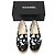 Timeless Mocasines espadrilles en tweed negro con estampado de pintura salpicada y logo CC de Chanel - vista 7