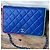 Wallet On Chain Rara cartera acolchada azul CHANEL 2019 con cadena Multicolor - vista 5