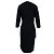 Vestido midi peplum a rayas en negro de viscosa de Jason Wu - vista 3