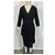 Vestido midi peplum a rayas en negro de viscosa de Jason Wu - vista 7