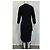 Vestido midi peplum a rayas en negro de viscosa de Jason Wu - vista 9