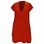 Hermès Strickkleid mit V-Ausschnitt aus orange Wolle Koralle