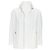 Hermès HERMES white outer leather zip pull striped cotton hooded anorak jacket