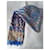 Autre Marque Foulard in seta Vakko blu  - vista 4