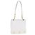 Borsa a spalla a catena CHANEL in pelle di vitello bianco oro CC Auth bs17674 D'oro