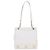 Borsa a spalla a catena CHANEL in pelle di vitello bianco oro CC Auth bs17674 D'oro - vista 13