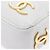 Borsa a spalla a catena CHANEL in pelle di vitello bianco oro CC Auth bs17674 D'oro - vista 16
