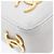 Borsa a spalla a catena CHANEL in pelle di vitello bianco oro CC Auth bs17674 D'oro - vista 17