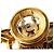 Gold Chanel CC runde und Rue Cambon Anhänger Halskette vergoldet Golden - Ansicht 2