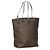 Borsa tote in nylon marrone Gucci - vista 3