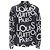 Camicia in seta 100% LOUIS VUITTON VIRGIL ABLOH con logo tipografico blu navy e bianco