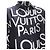 Camicia in seta 100% LOUIS VUITTON VIRGIL ABLOH con logo tipografico blu navy e bianco - vista 2