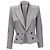 Alexander Mcqueen 1990 Vintage Grey Houndstooth Layer Collar Power Blazer It40 S