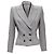 Alexander Mcqueen 1990 Vintage Grey Houndstooth Layer Collar Power Blazer It40 S - view 3