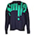Sandro Paris Smile Print Pullover aus marineblauer Viskose  - Ansicht 1
