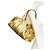Bolsa de viagem Boston em couro escalado dourado metálico Zagliani - vista 2