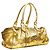 Bolsa de viagem Boston em couro escalado dourado metálico Zagliani - vista 3