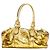 Bolsa de viagem Boston em couro escalado dourado metálico Zagliani - vista 5