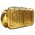 Bolsa de viagem Boston em couro escalado dourado metálico Zagliani - vista 6