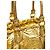 Bolsa de viagem Boston em couro escalado dourado metálico Zagliani - vista 7