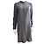 Diane Von Furstenberg Vestido de seda de manga larga DvF Marianna con cuello Mao Gris antracita