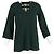 Blusa de poliéster verde com estampa de bolinhas e detalhes em dourado da Michael Kors - vista 4